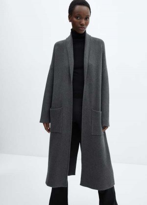 Mango Oversized Pletené Coat With Pockets | MNG-26434