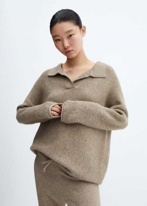 Mango Oversized Polo-neck Svetrové | MNG-23650