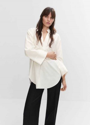 Mango Oversized V-neck Blouse | MNG-25276