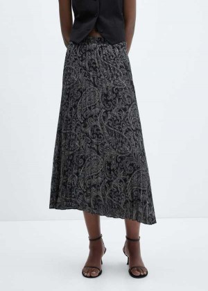 Mango Paisley-print Plisovaný Skirt | MNG-24094