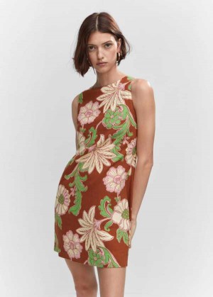 Mango Paisley-print Satin Šaty | MNG-25914