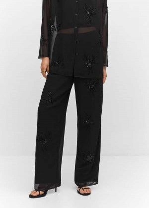 Mango Pants With Bead Detail | MNG-24458