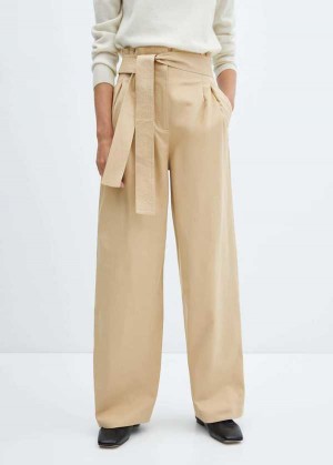 Mango Paperbag Pants With Belt | MNG-24361