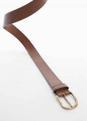 Mango Pebbled Læder Belt | MNG-21160