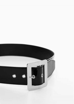 Mango Přezkou Lakovaná Belt | MNG-22955