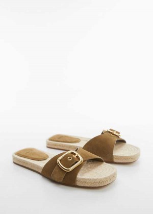 Mango Přezkou Læder Sandals | MNG-23476