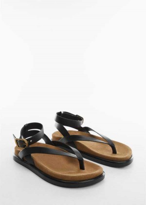 Mango Přezkou Læder Sandals | MNG-23480