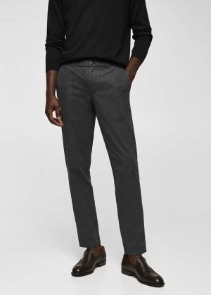 Mango Pinstripe Bavlněné Slim-fit Pants | MNG-22329