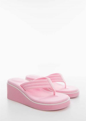 Mango Platformy Prošívaný Sandals | MNG-23466