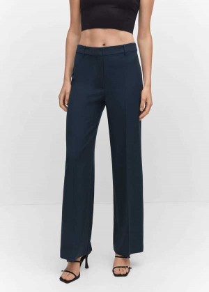 Mango Pleat Rovný Trousers | MNG-24467