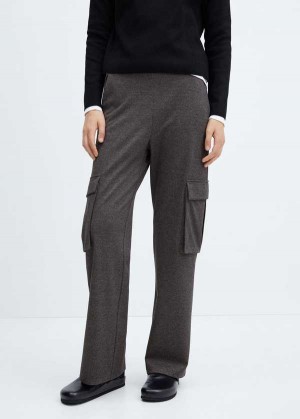 Mango Pletené Pants With Cargo Pockets | MNG-24320