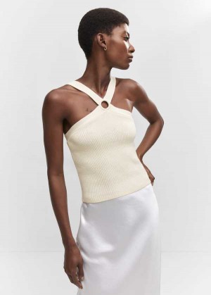 Mango Pletené Top With Hoop Detail | MNG-24870