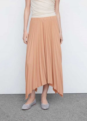 Mango Plisovaný Asymmetric Skirt  | MNG-24118