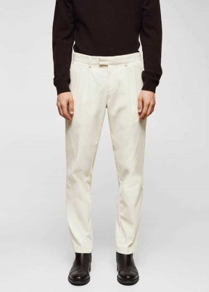 Mango Plisovaný Corduroy Pants | MNG-22523