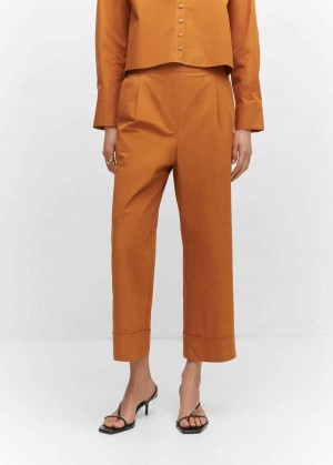 Mango Plisovaný Culottes Pants | MNG-24370