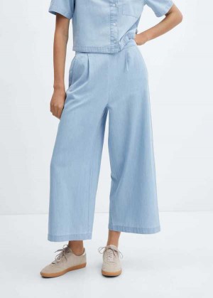 Mango Plisovaný Culottes Pants | MNG-24561