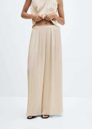 Mango Plisovaný Palazzo Pants | MNG-24440