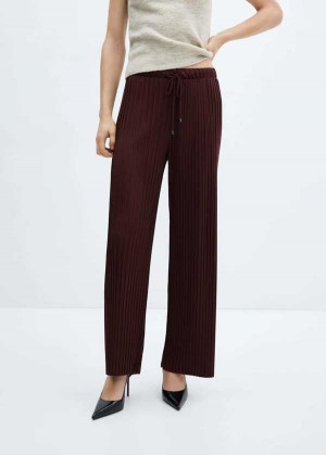 Mango Plisovaný Rovný Trousers | MNG-24570