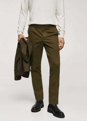 Mango Plisovaný Slim Fit Chinos | MNG-22500