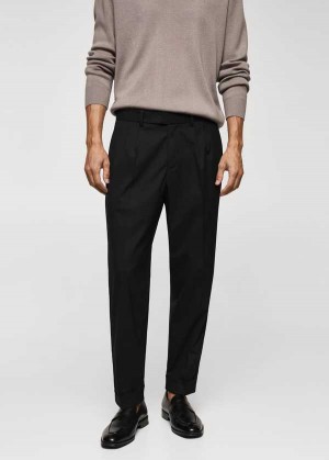 Mango Plisovaný Trousers Under Cuff | MNG-22275