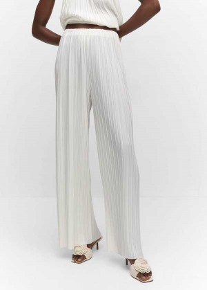 Mango Plisovaný Wideleg Pants | MNG-24364