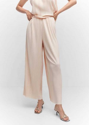 Mango Plisovaný Wideleg Pants | MNG-24459