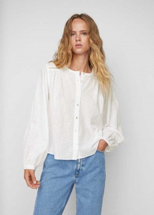 Mango Plumeti Bavlněné Blouse | MNG-25217