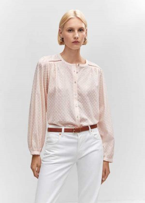 Mango Plumeti Bavlněné Blouse | MNG-25264