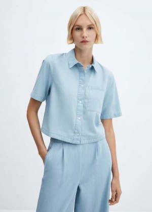 Mango Pocket Denim Shirt | MNG-25386