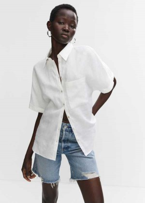 Mango Pocket Linen Shirt | MNG-25240