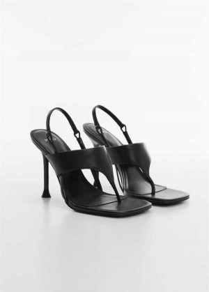 Mango Podpatku Læder Sandals With Straps | MNG-23494