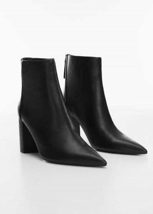 Mango Pointed-toe Ankle Boot Swith Na Zip Closure | MNG-23444