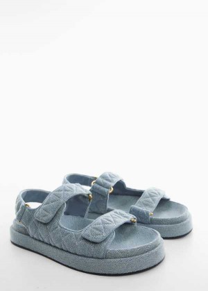 Mango Polstrovaný Denim Sandals | MNG-23386