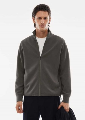 Mango Prodyšný Sweatshirt With Na Zip | MNG-21807