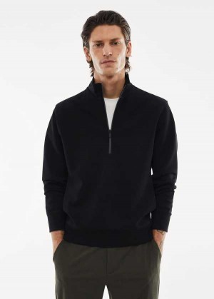 Mango Prodyšný Zip-neck Sweatshirt | MNG-21804