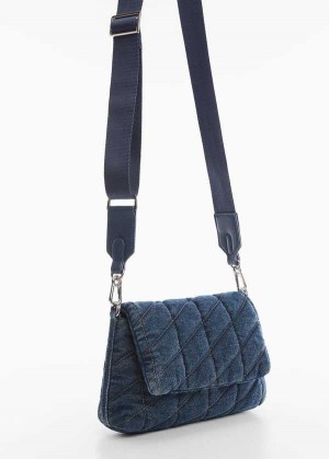 Mango Prošívaný Denim Bag | MNG-23165