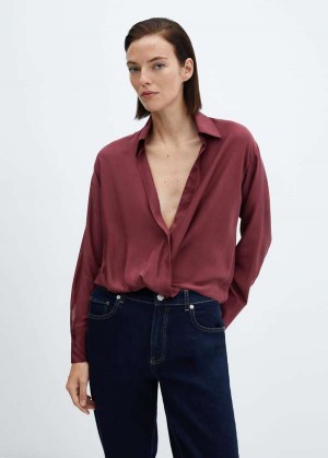 Mango Pruhovaný Wrap Blouse | MNG-25455