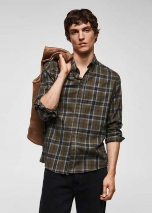 Mango Regular Fit Checked Flannel Shirt | MNG-22012