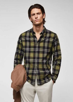 Mango Regular Fit Checked Flannel Shirt | MNG-21978