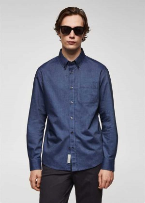 Mango Regular Fit Oxford Bavlněné Shirt | MNG-22203