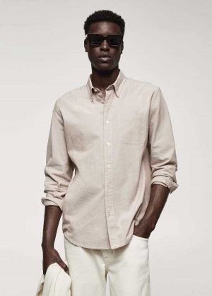 Mango Regular Fit Oxford Bavlněné Shirt | MNG-22037