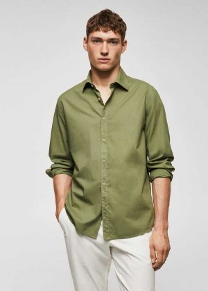 Mango Regular-fit Bavlněné Voile Shirt | MNG-21972