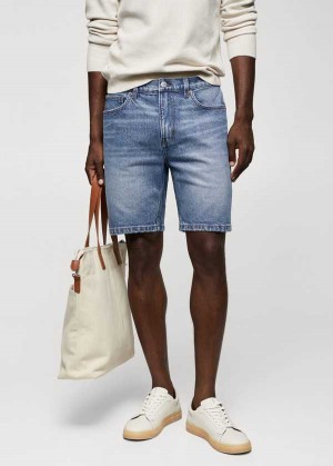 Mango Regular-fit Denim Bermuda Shorts | MNG-22427