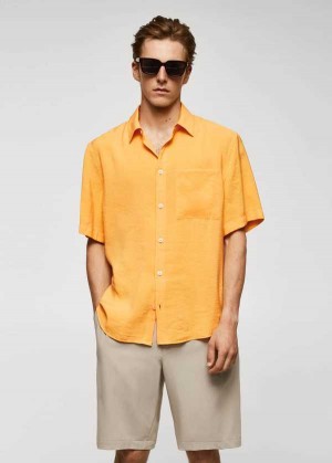 Mango Regular-fit Krátké-sleeved Shirt | MNG-22075