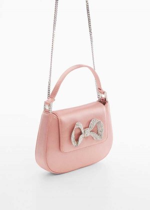 Mango Rhinestone Bag With Flap And Bow | MNG-23176