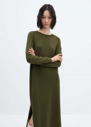 Mango Round-neck Pletené Šaty | MNG-26286