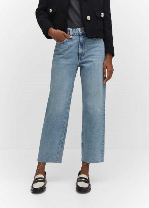 Mango Rovný-fit Cropped Jeans | MNG-23788