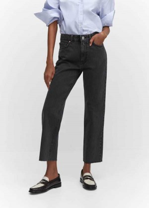 Mango Rovný-fit Cropped Jeans | MNG-23868