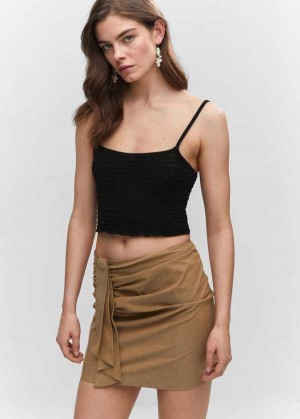 Mango Ruched Details Skirt | MNG-24198