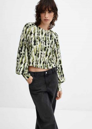 Mango Ruffles Printed Blouse | MNG-25518